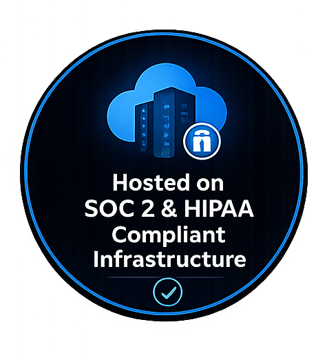 SOC 2 and HIPAA infrastructure badge